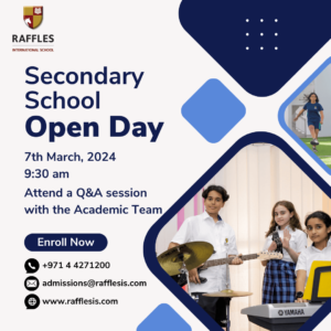 RIS open day poster made by Nadeem - digital marketing expert in Sharjah